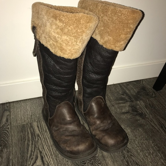 Tall Leather Ugg Boots - Picture 1 of 5